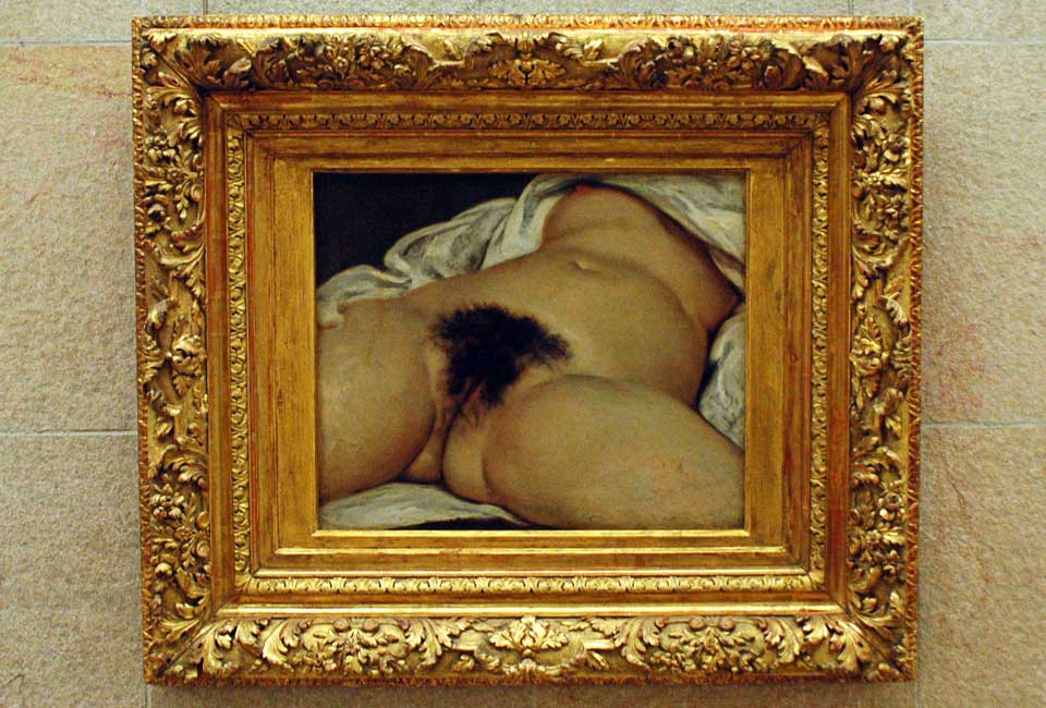L'Origine du monde de Gustave Courbet au Musee d'Orsay. © Daniele Dalledonne