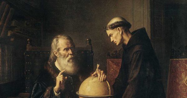 Galilée démontrant les nouvelles théories astronomiques à l'Université de Padoue, Félix Parra (1845-1919), 1873, Museo Nacional de Arte